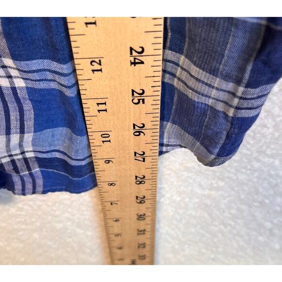 Polo Ralph Lauren Mens Large Blue 100% Linen Shirt Relaxed Fit Classic Preppy - Picture 6 of 7